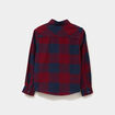 Chemise 1 poche manches longues coton bordeaux garçon