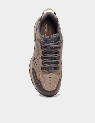Baskets running semelle m&eacute;moire de forme sable homme