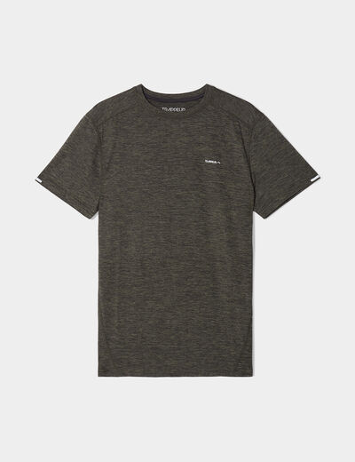 T-shirt technique outdoor léger Trappeur vert kaki homme