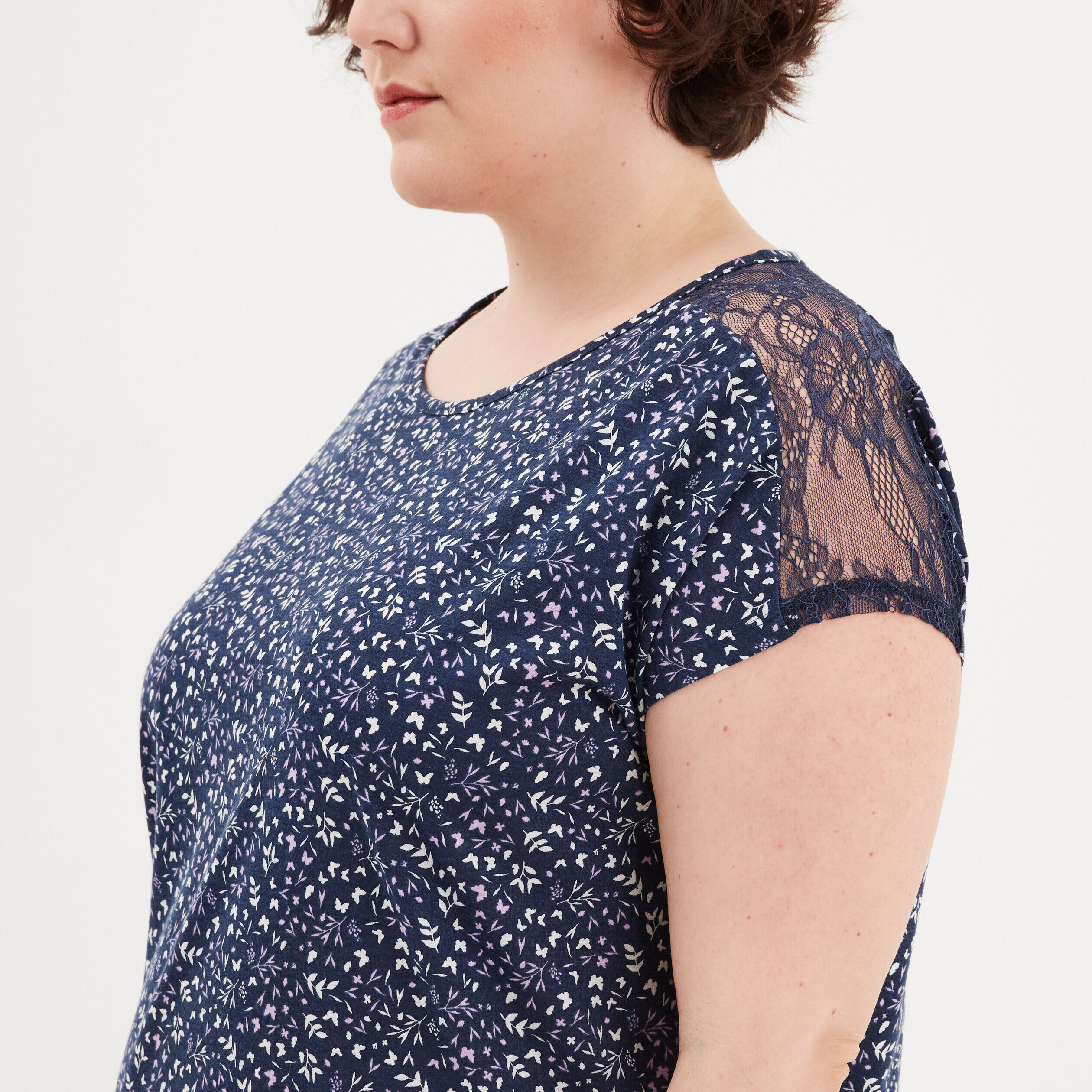 Chemise de nuit longue store grande taille pas cher