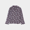 Sous-pull col roulé et bord vague gris foncé bébé fille