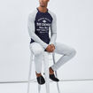 Ensemble pyjama 2 pièces bleu marine homme