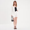 Short ample à pinces blanc femme