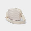 Sac bandouli&egrave;re matelass&eacute; ivoire femme