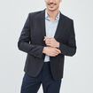 Veste ajustée boutonnée bleu homme