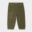 Pantalon droit bas resserré coton vert kaki bébé garçon