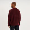 Pull col rond manches longues prune homme
