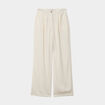 Pantalon large avec pinces ecru femme