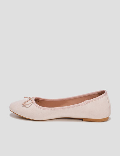 Ballerines avec noeuds rose femme