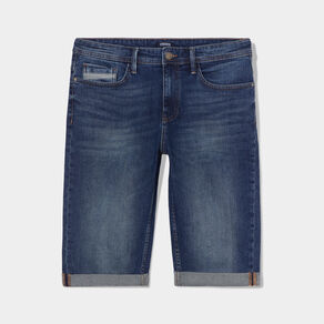 Bermuda regular en jean denim dirty homme