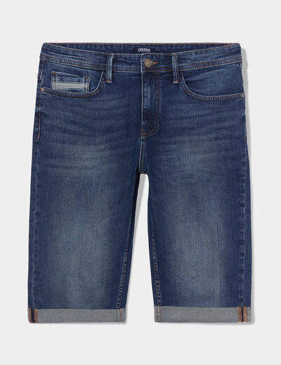 Bermuda regular en jean denim dirty homme