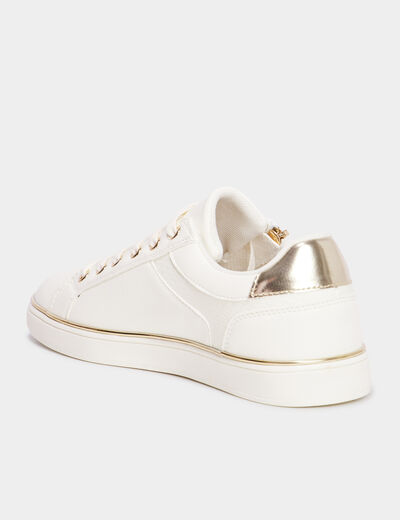 Tennis basses &agrave; lacets Mosquitos blanc femme