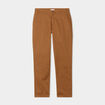 Pantalon chino droit stretch retroussé camel homme