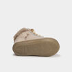 Bottillons zipp&eacute;s en cuir semelle souple rose clair b&eacute;b&eacute; fille