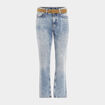 Jeans regular stretch ceinturé denim double stone homme