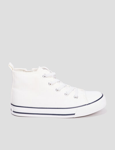Tennis montantes en toile Creeks blanc fille