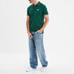 Polo avec broderie poitrine coton Creeks vert foncé homme