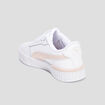 Tennis basses à lacets en cuir Puma blanc fille