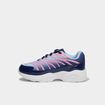 Baskets running &agrave; lacets bleu marine fille