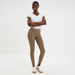 Legging taille haute beige femme
