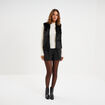 Veste fausse fourrure sans manches noir femme