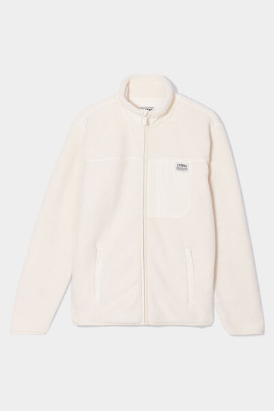 Gilet imitation laine mouton Creeks blanc homme