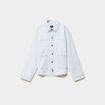 Surchemise 2 poches coton blanc femme