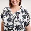 Chemise manches courtes ecru femme grande taille