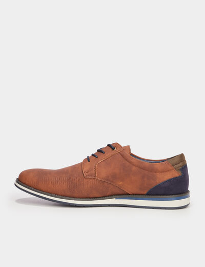 Derbies à lacets marron homme