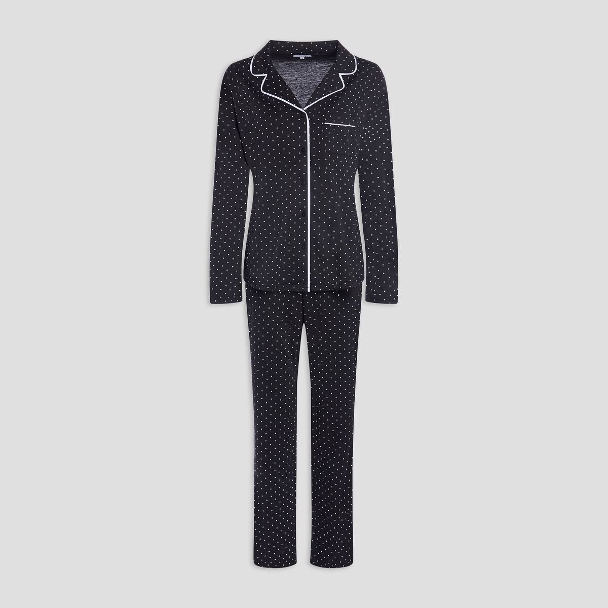 Ensemble pyjama 2 pièces noir femme