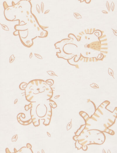 T-shirt manches longues coton beige b&eacute;b&eacute; gar&ccedil;on