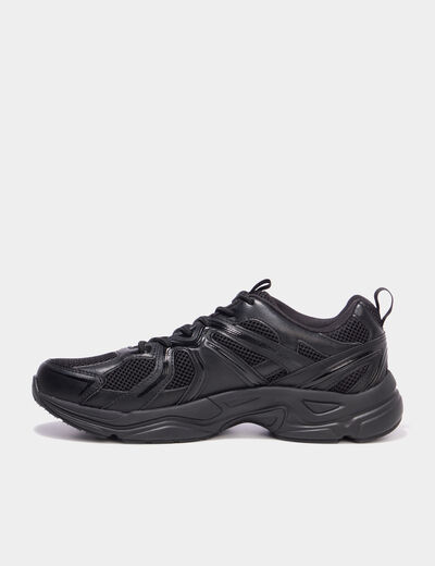 Baskets running &agrave; lacets noir homme