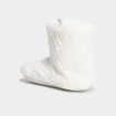 Chaussons bottines fourr&eacute;s blanc femme