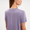 T-shirt de sport droit manches courtes violet femme