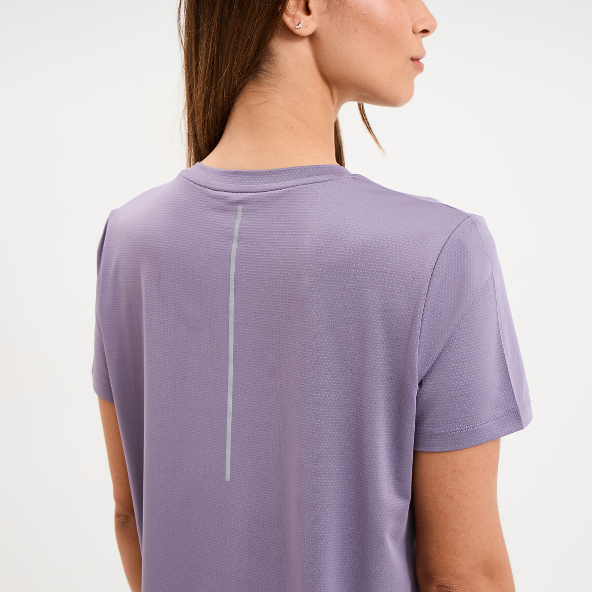 T-shirt de sport droit manches courtes violet femme