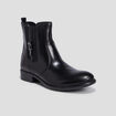 Bottines en cuir noir fille