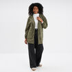 Coupe-vent &agrave; capuche imperm&eacute;able vert kaki femme