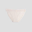 Lot 3 culottes en coton détail dentelle rose poudrée femme
