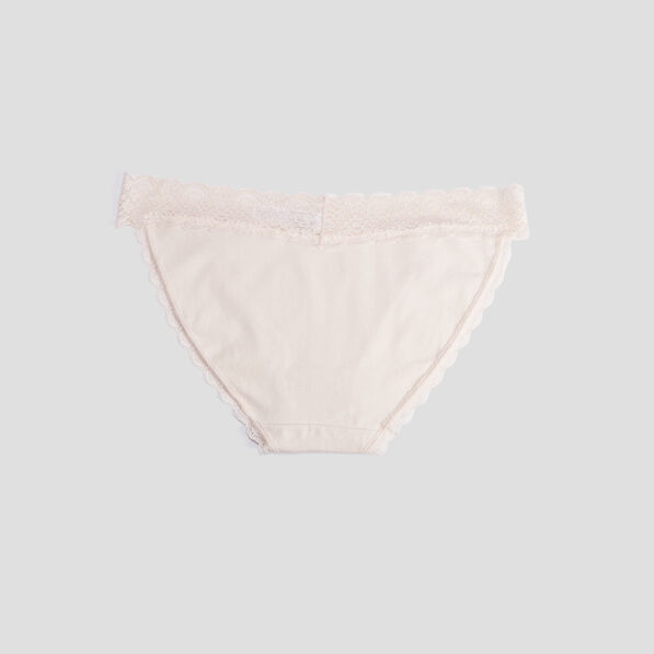 lot 3 culottes en coton detail dentelle rose poudree femme Lot 3 culottes en coton détail dentelle rose poudrée femme