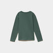 T-shirt manches longues coton vert fonc&eacute; gar&ccedil;on