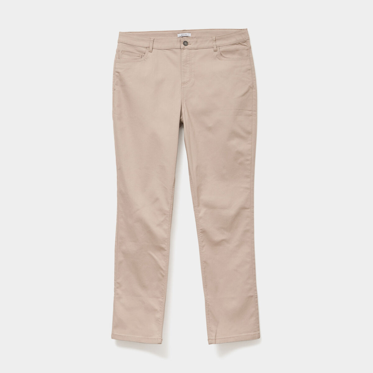 Pantalon straight taille haute Modavista sable femme grande taille