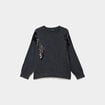 Pull &agrave; paillettes col rond gris fonc&eacute; femme grande taille