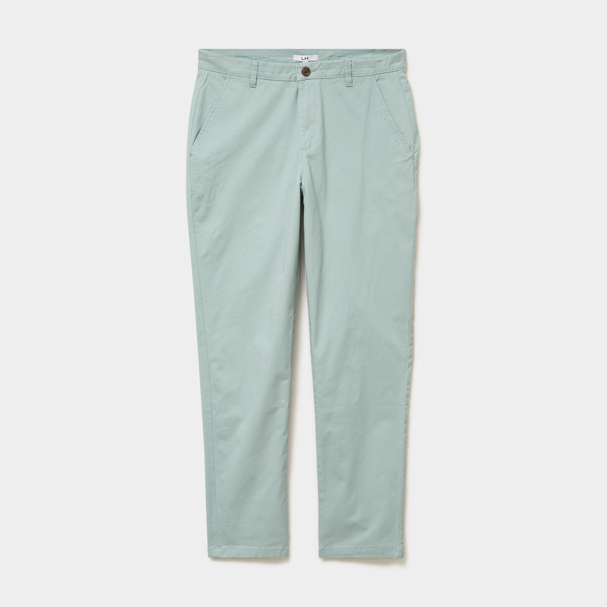 Pantalon chino droit stretch vert pastel homme