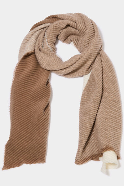 &Eacute;charpe pliss&eacute;e ivoire femme