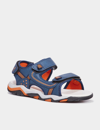 Sandales à scratchs Trappeur bleu garçon