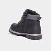 Boots crant&eacute;es zipp&eacute;es Trappeur noir gar&ccedil;on