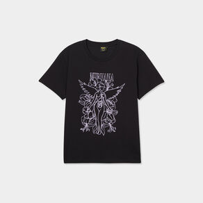 t shirt manches courtes coton nirvana noir femme T-shirt manches courtes coton Nirvana noir femme