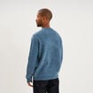 Pull col rond manches longues bleu gris homme