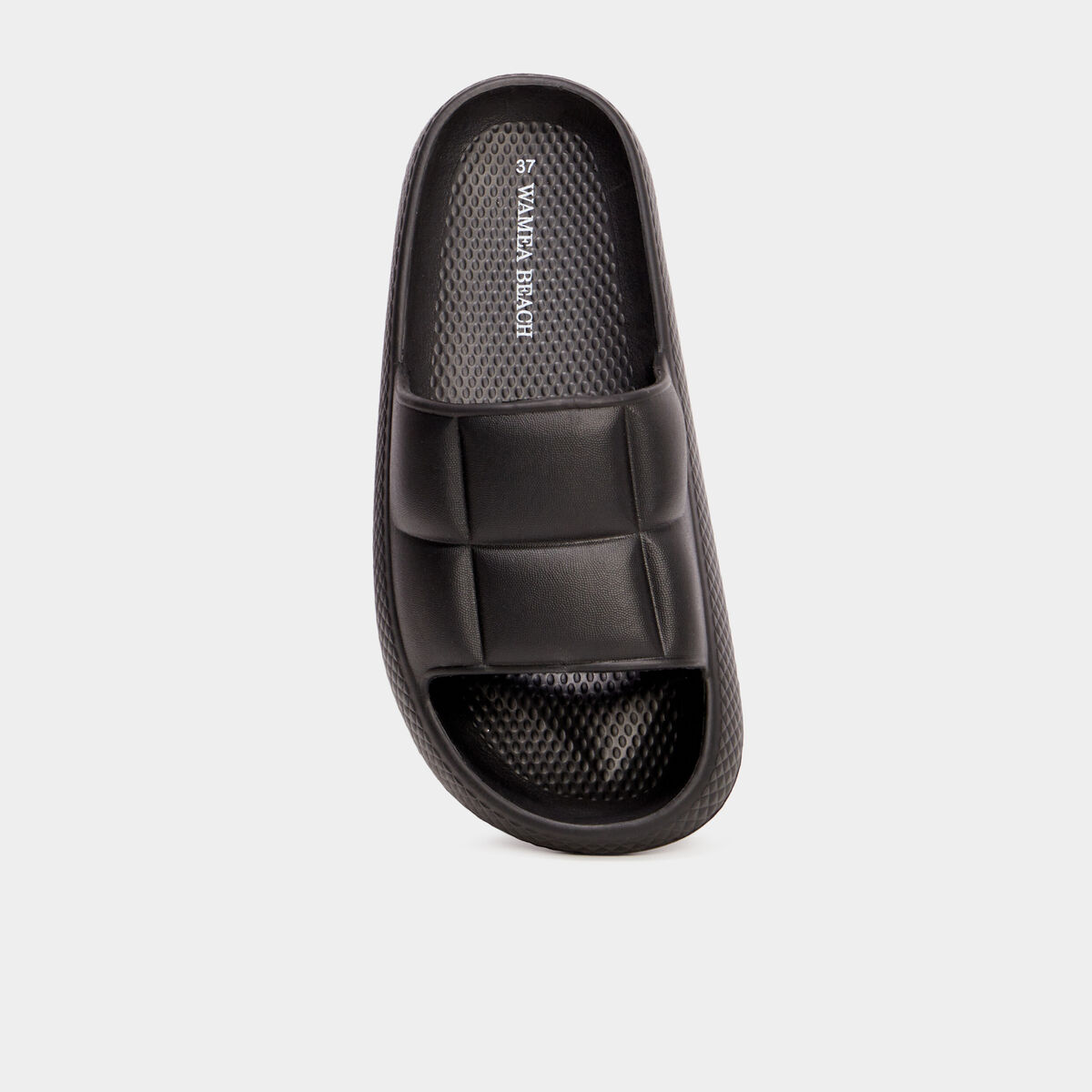 Claquettes matelassées Wamea Beach noir femme