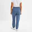 Pantalon de jogging large élastiqué bleu gris femme